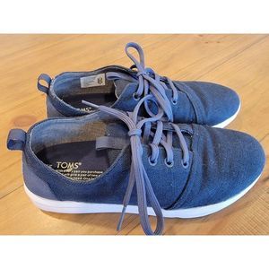 Tom's Navy Blue Canvas Sneaker Men's S 8.5 Women's S 10